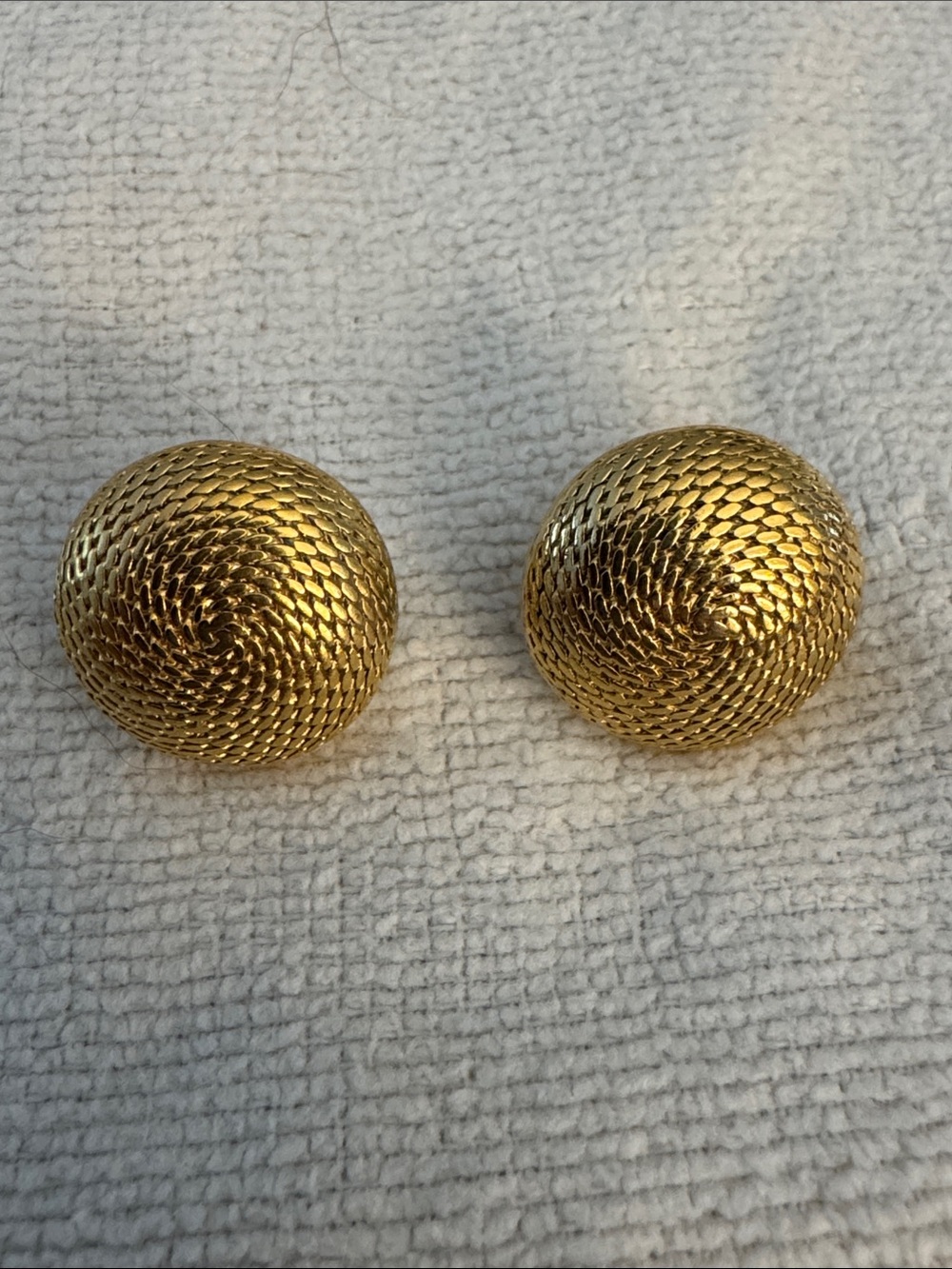Napier Gold-Tone Woven Dome Clip-On Earrings